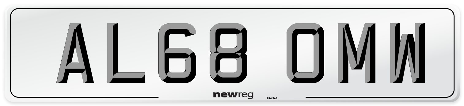 AL68 OMW Number Plate from New Reg